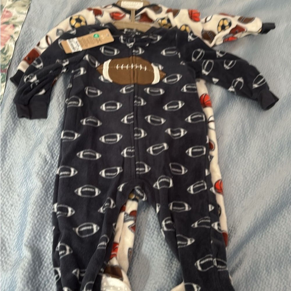 Football Print Kids One Piece Pajama